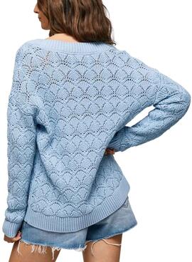 Pull Pepe Jeans Terra Bleu pour Femme