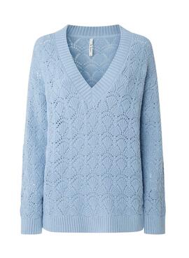 Pull Pepe Jeans Terra Bleu pour Femme