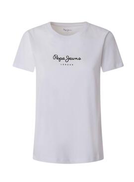 T-Shirt Pepe Jeans Wendy Blanc pour Femme