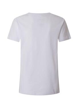 T-Shirt Pepe Jeans Wendy Blanc pour Femme