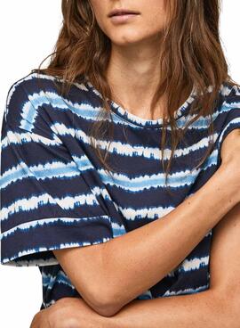 T-Shirt Pepe Jeans Martha Bleu pour Femme