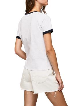 T-Shirt Pepe Jeans Moni Blanc pour Femme