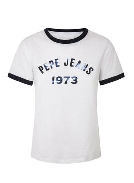 T-Shirt Pepe Jeans Moni Blanc pour Femme