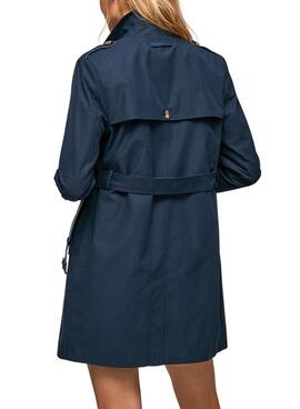 Trench-coat Pepe Jeans Salomé Bleu Marine pour Femme