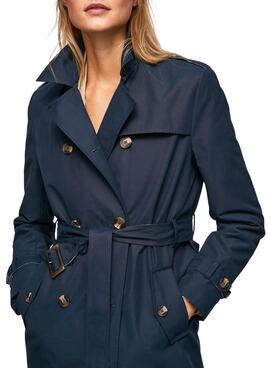 Trench-coat Pepe Jeans Salomé Bleu Marine pour Femme