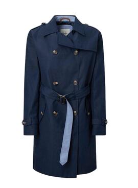 Trench-coat Pepe Jeans Salomé Bleu Marine pour Femme
