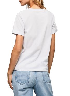 T-Shirt Pepe Jeans Goldie Blanc pour Femme