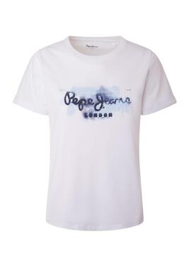 T-Shirt Pepe Jeans Goldie Blanc pour Femme