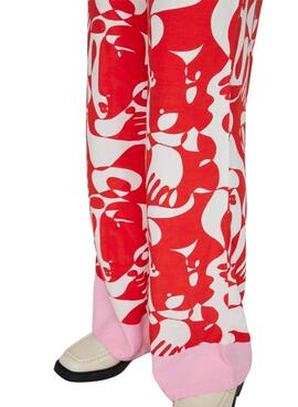 Pantalon Vila Kikki Mat Rouge pour Femme