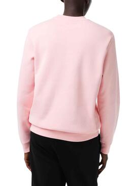 Sweat Lacoste Basic Rose pour Homme