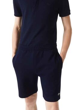 Bermudas Lacoste Jogger Basic Bleu Marine pour Homme