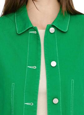 Veste Denim Only Vaya Vert pour Femme