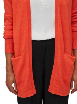 Veste Vila Viril Open Orange pour Femme