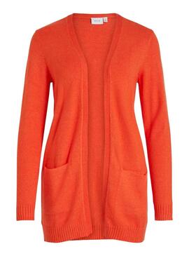 Veste Vila Viril Open Orange pour Femme