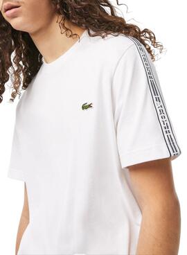 T-Shirt Logo Lacoste Raya Blanc pour Homme