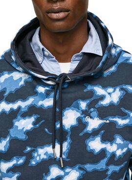 Sweat Pepe Jeans Angel Bleu Marine pour Homme