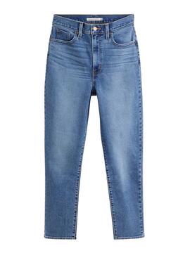 Pantalon Jeans Levis High Waisted Bleu Femme