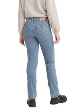 Pantalon Jeans Levis 724 Light Bleu pour Femme