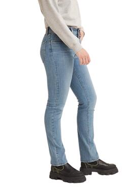Pantalon Jeans Levis 724 Light Bleu pour Femme