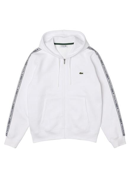 LACOSTE - Sweat à capuche femme ZIPPÉ Blanc ou Marine