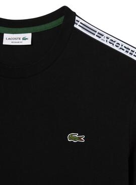 T-Shirt Logo Raya Lacoste Noire pour Homme