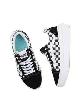 Baskets Vans Old Skool Checkerboard Noire Femme