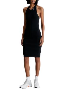 Robe Calvin Klein Dos Nu Noire pour Femme