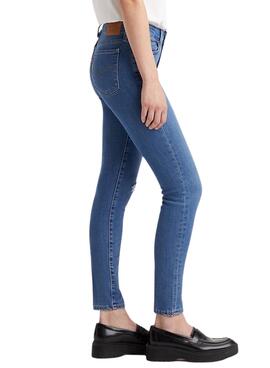Pantalon Jeans Levis 711 Skinny Rio Bleu Femme