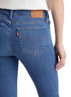 Pantalon Jeans Levis 711 Skinny Rio Bleu Femme