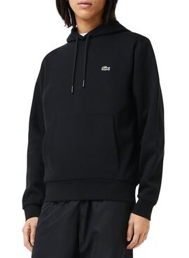 Sweat Lacoste Basic Capuche Noire Homme