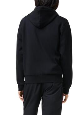 Sweat Lacoste Basic Capuche Noire Homme