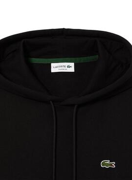 Sweat Lacoste Basic Capuche Noire Homme