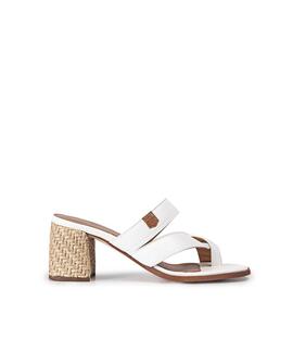 Sandalia Molinell Cuir Blanc POPA pour Femme