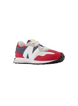 Baskets New Balance 327 Rouge et Bleu Bleu Marine Garçon