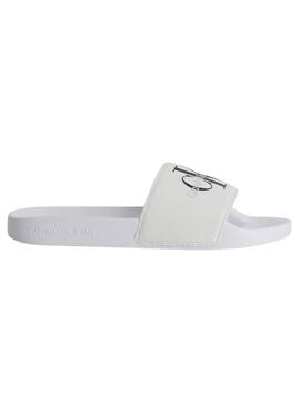 Flip flops Claquette Calvin Klein Blanc pour Femme