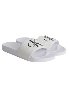 Flip flops Claquette Calvin Klein Blanc pour Femme
