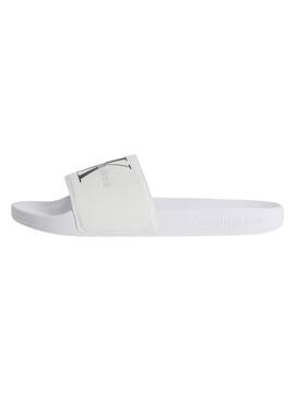 Flip flops Claquette Calvin Klein Blanc pour Femme