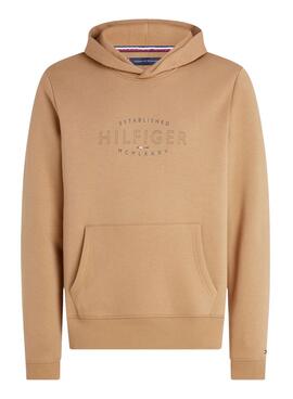 Sweat Tommy Hilfiger Curve Logo Kaki Homme
