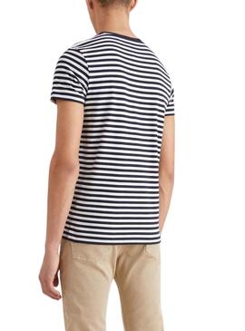 T-Shirt Tommy Hilfiger Stretch Bleu Marine pour Homme