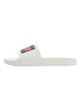 Flip flops Tommy Jeans Flag Piscine Blanc pour Femme