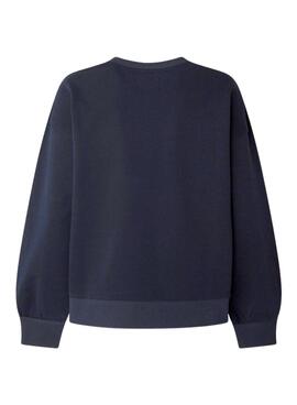 Sweat Pepe Jeans Wyllile Bleu Marine pour Femme