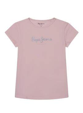 T-Shirt Pepe Jeans Hana Rosa pour Fille