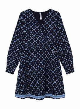 Robe Pepe Jeans Sabine Bleu Marine pour Fille