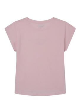 T-Shirt Pepe Jeans Nuria Rosa pour Fille