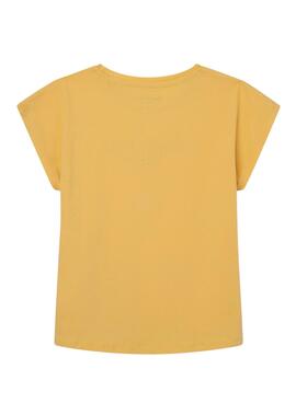 T-Shirt Pepe Jeans Nuria Jaune pour Fille