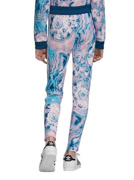 Adidas Leggings Marble Bleu Fille