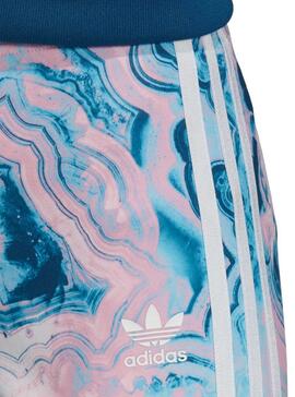 Adidas Leggings Marble Bleu Fille