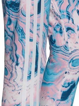 Adidas Leggings Marble Bleu Fille