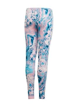 Adidas Leggings Marble Bleu Fille