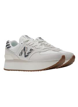 Baskets New Balance 574+ Blanc pour Femme